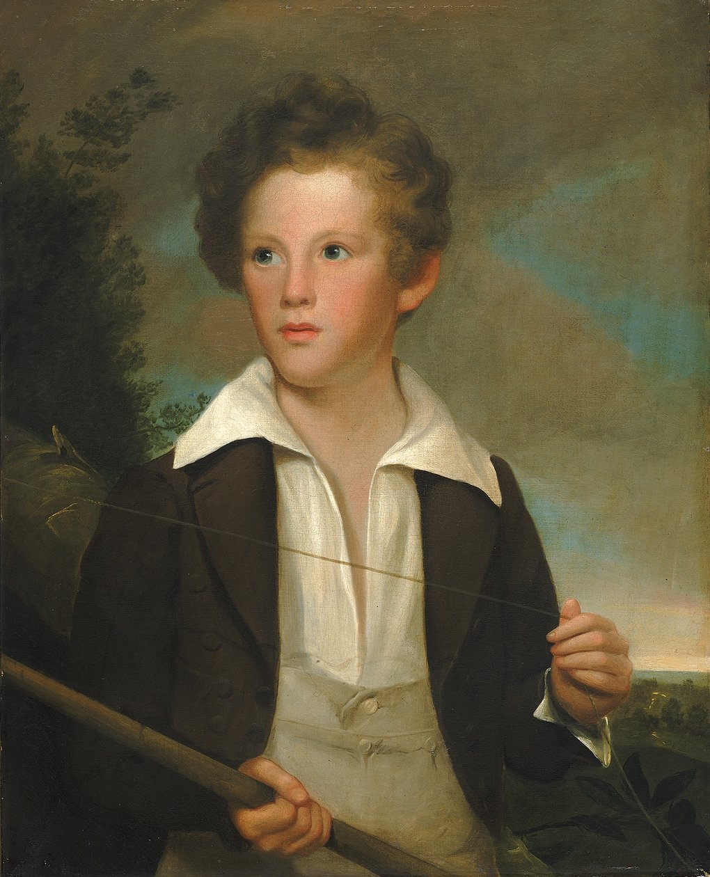 Fiú horgászbottal, kb. 1840. alkotó: Unbekannt