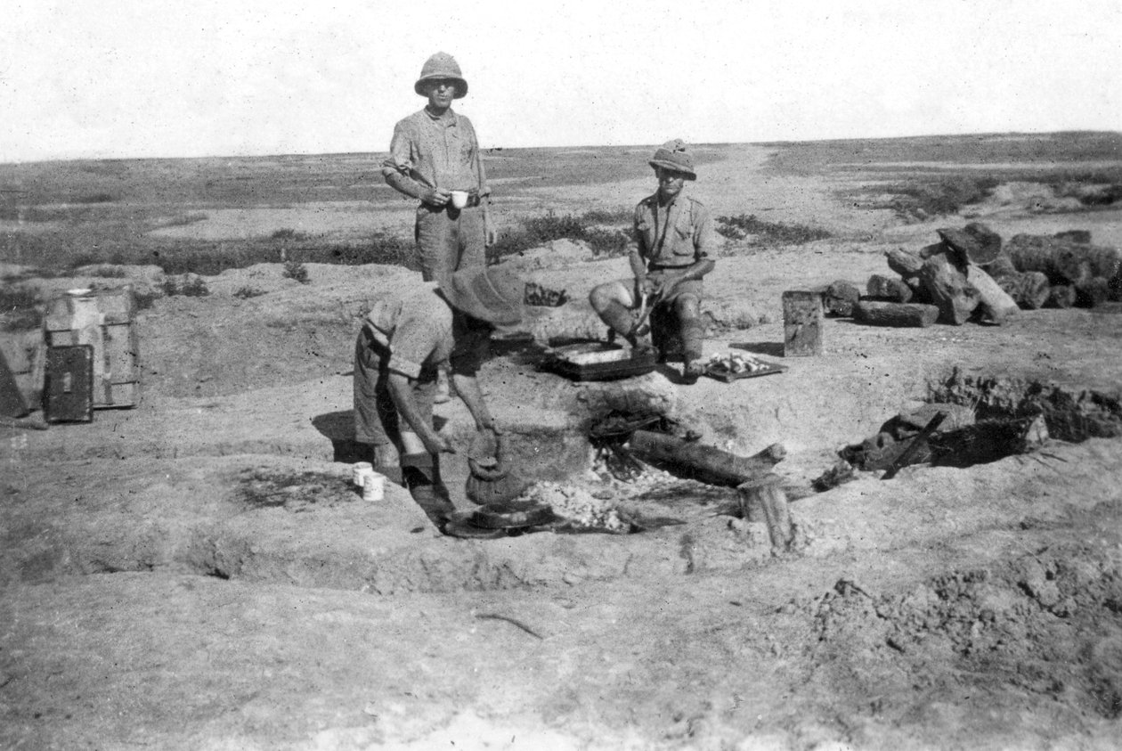 A brit hadsereg C társaságának főzése, Mezopotámia, I. világháború, 1918 alkotó: Unbekannt