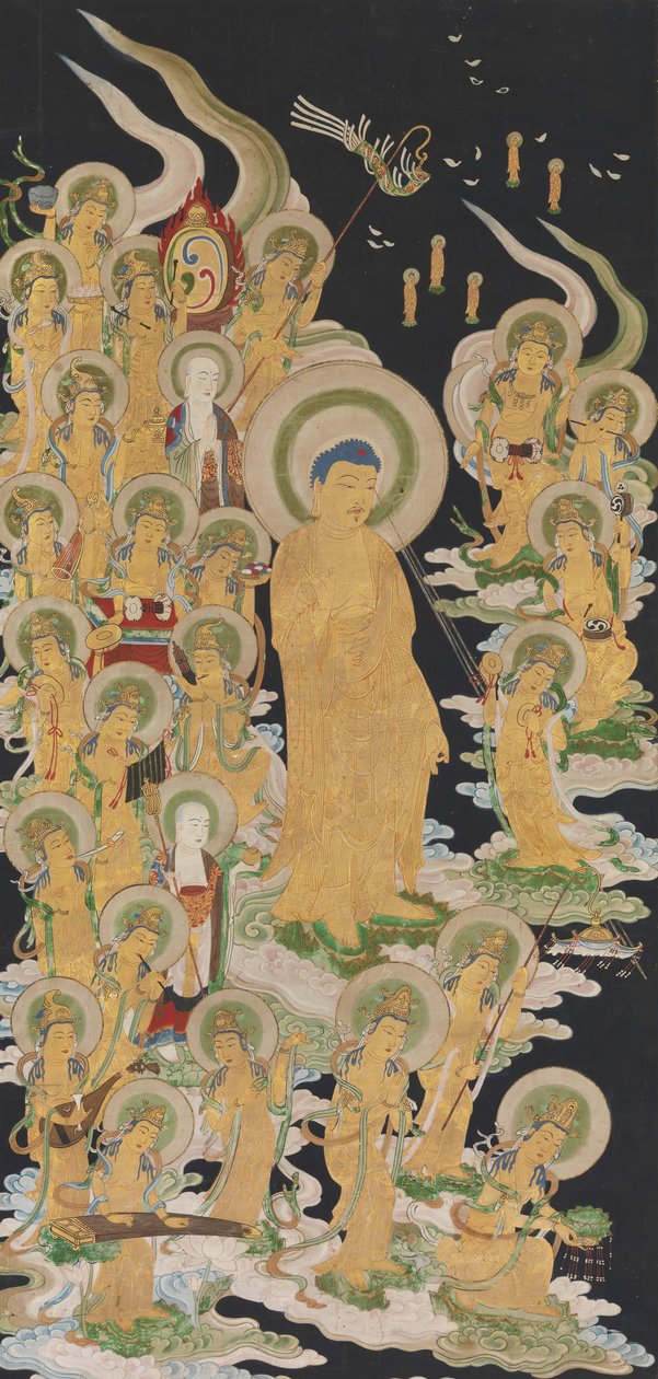 Buddha és kísérői, 17-18. század. alkotó: Unbekannt