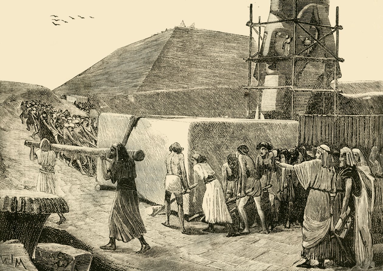 Piramis építése, 1890. alkotó: Unbekannt
