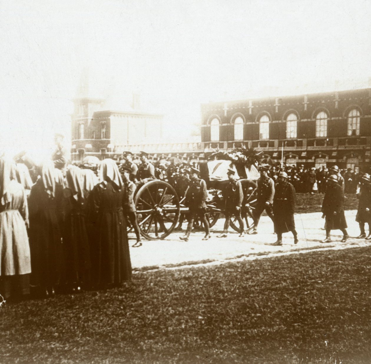 Edith Cavell temetése, Brüsszel, Belgium, 1915 alkotó: Unbekannt