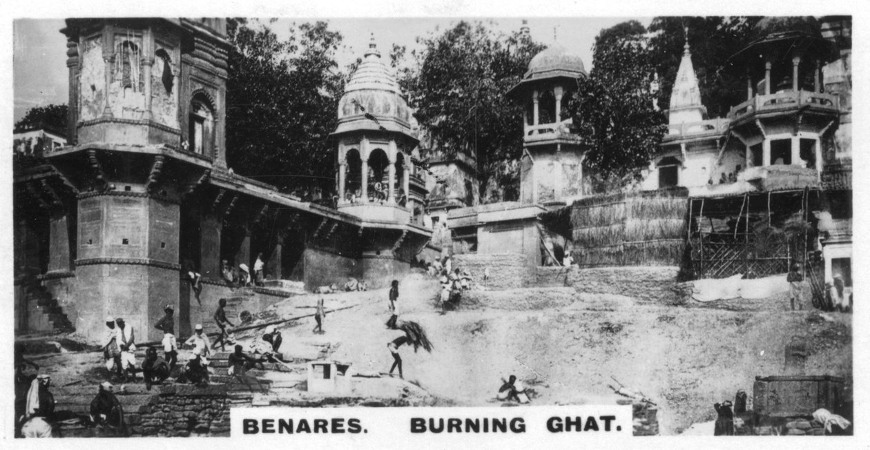 Burning Ghat, Benares, India, 1925 alkotó: Unbekannt