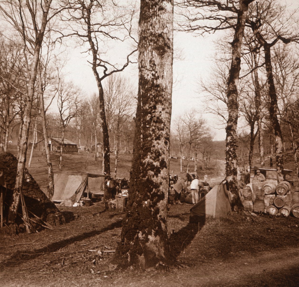 Camp, Genicourt, Észak-Franciaország, 1914-c1918 alkotó: Unbekannt