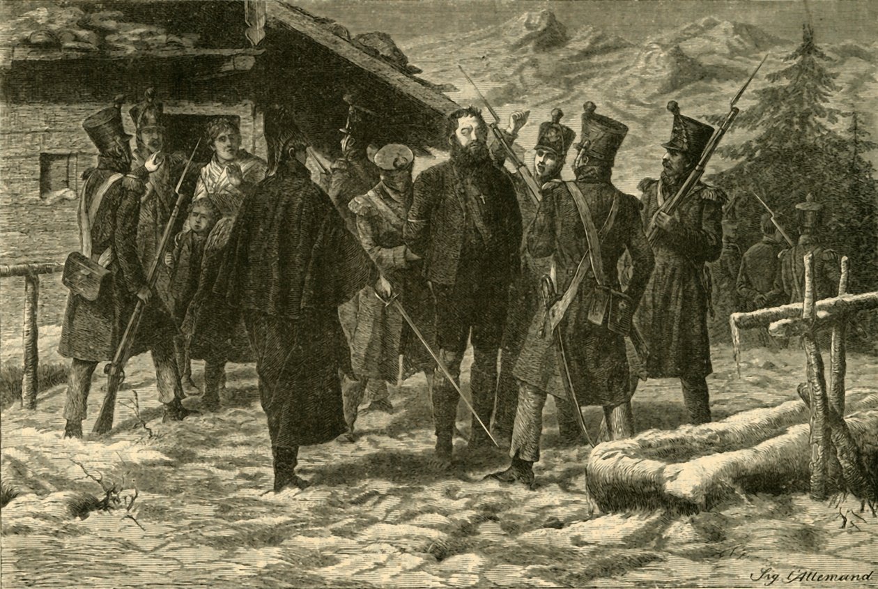 Andrew Hofer elfogása 1810, 1890. alkotó: Unbekannt