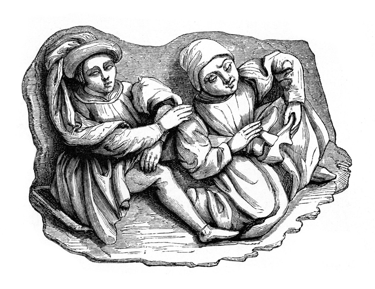 Faragott fa dombormű, 15. század, 1870 alkotó: Unbekannt