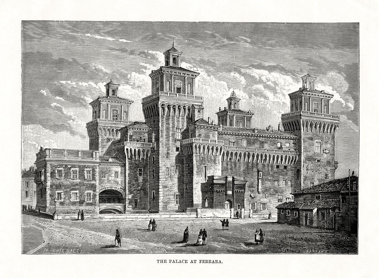 Estense kastély, Ferrara, Olaszország, 1879 alkotó: Unbekannt