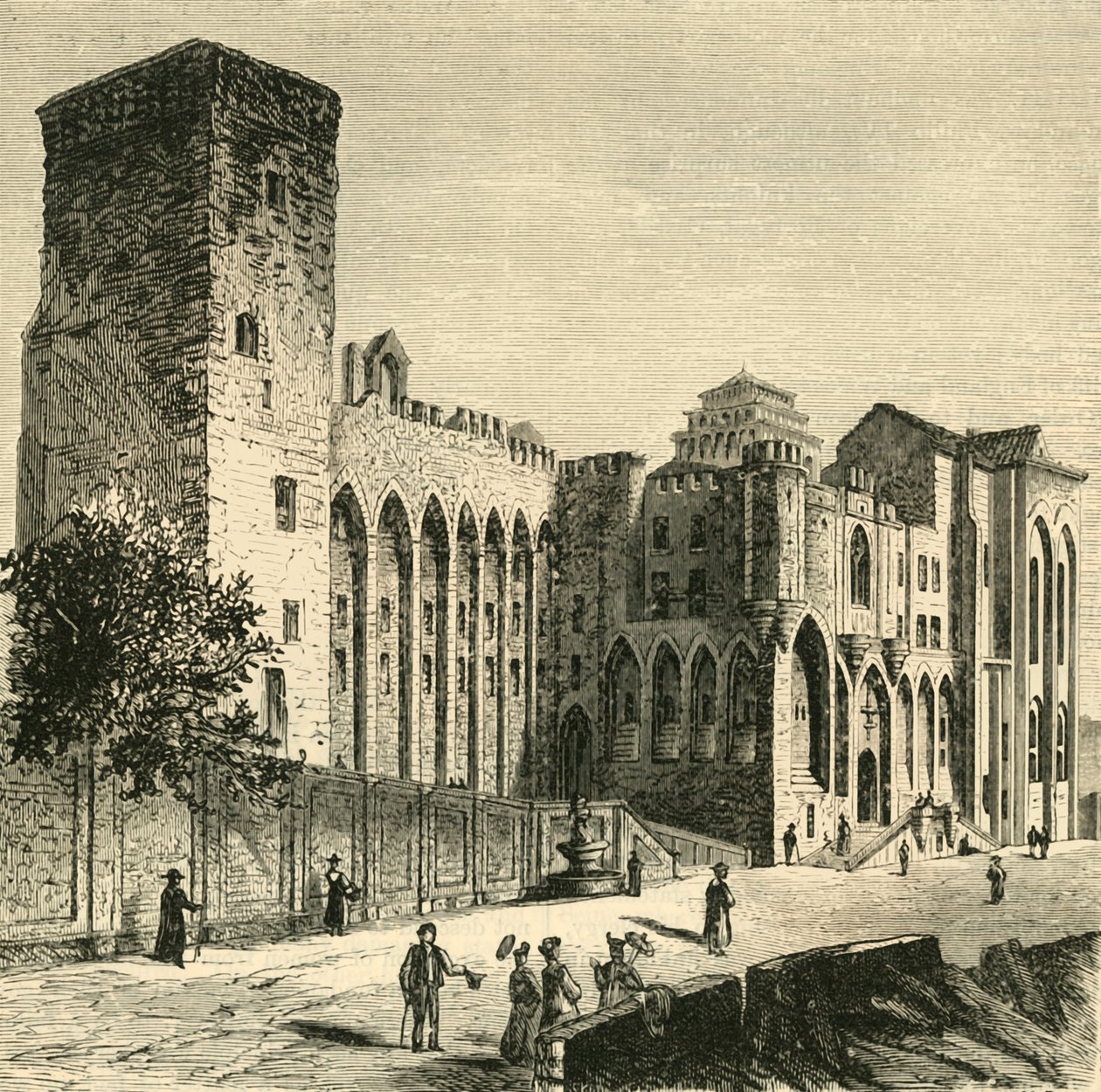 Pápák vára, Avignon, 1890. alkotó: Unbekannt