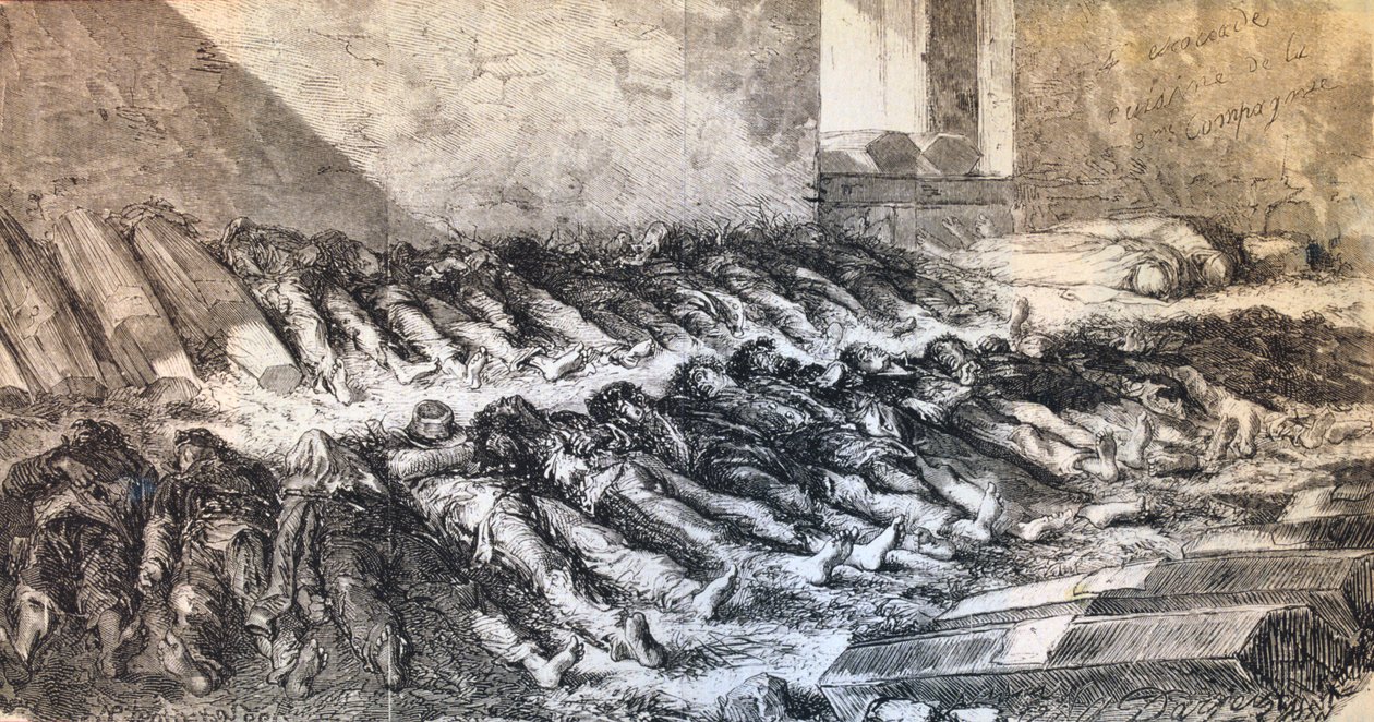 A párizsi kommün áldozatai, 1871. alkotó: Unbekannt