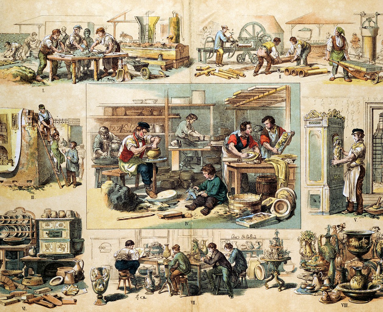 Kerámiaipar, c1870 alkotó: Unbekannt