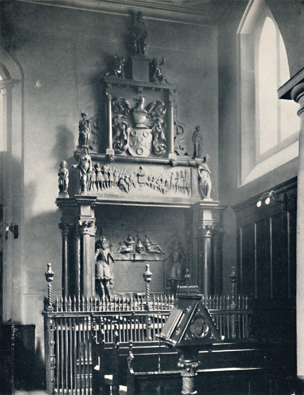 Charterhouse. Thomas Suttons emlékmű a kápolnában, 1925 alkotó: Unbekannt