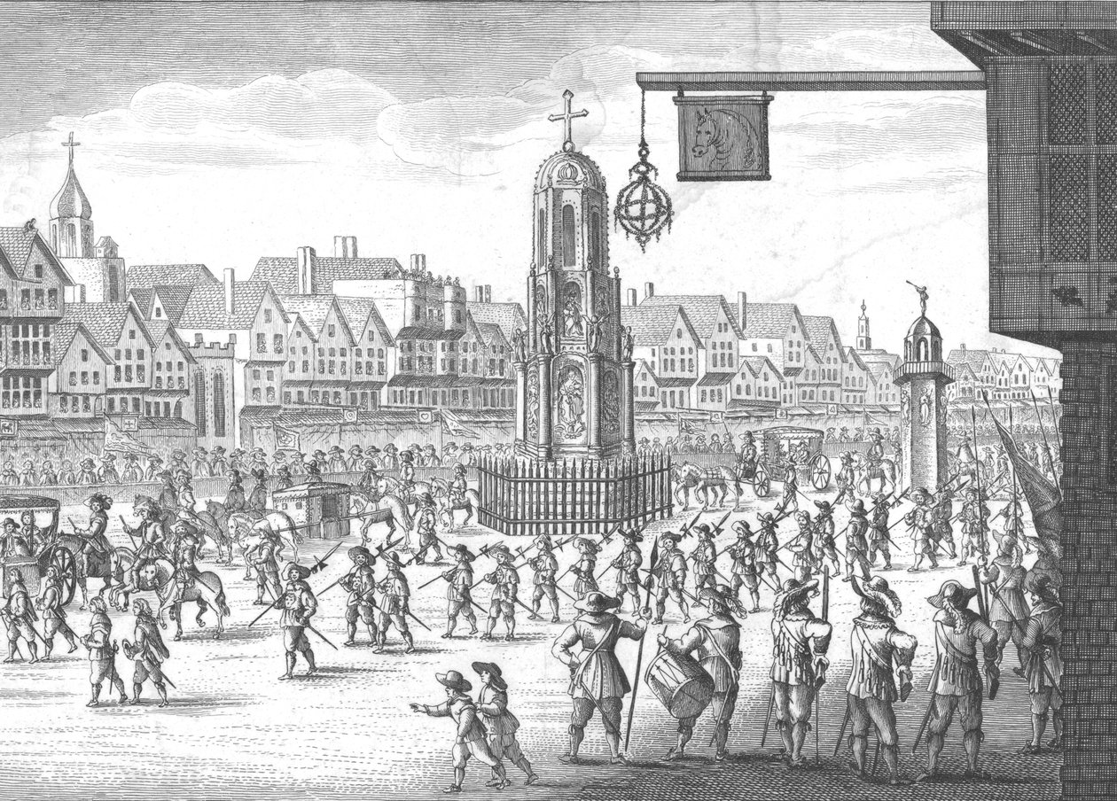 Cheapside, Cross and Conduit, 1638, 1809. alkotó: Unbekannt