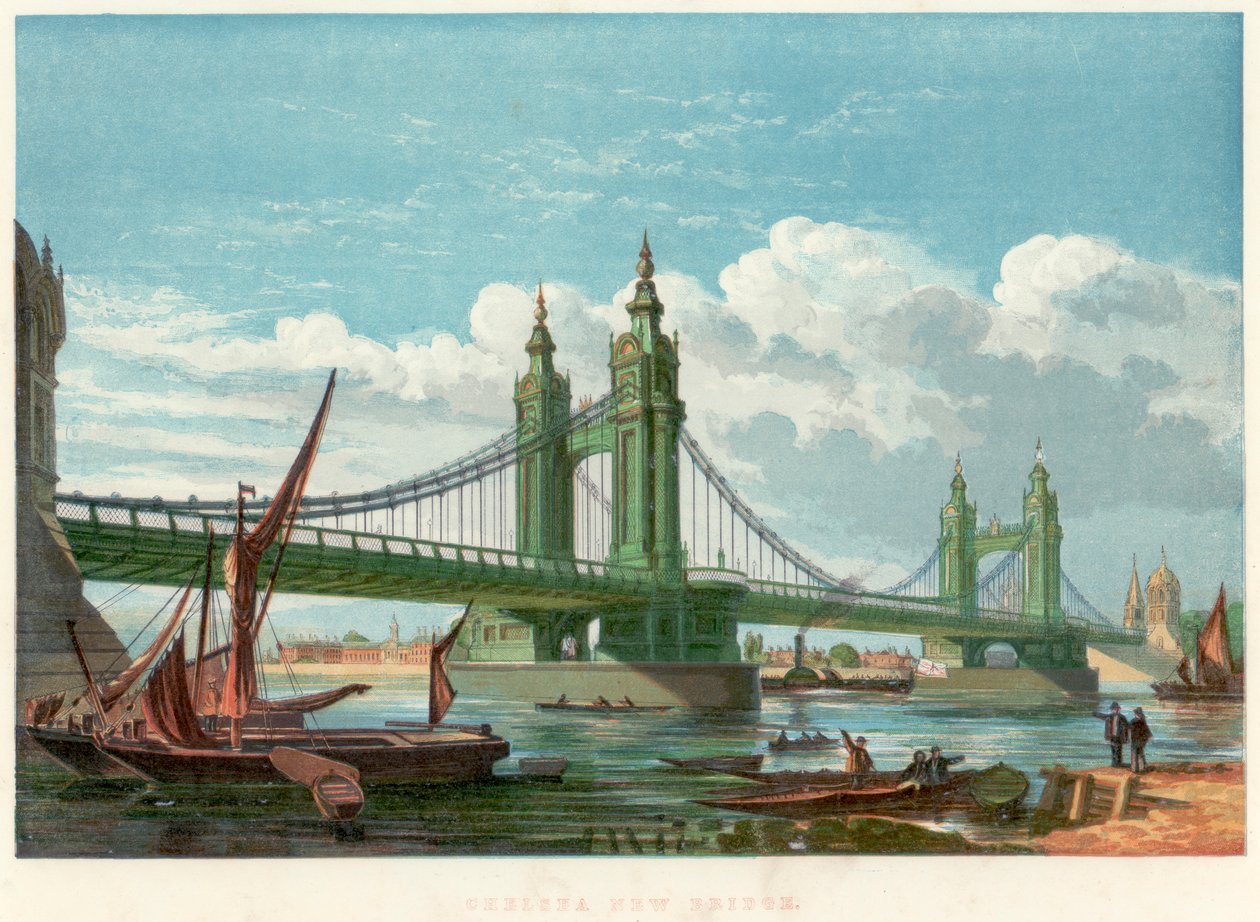 Chelsea Bridge, London, 1858 alkotó: Unbekannt