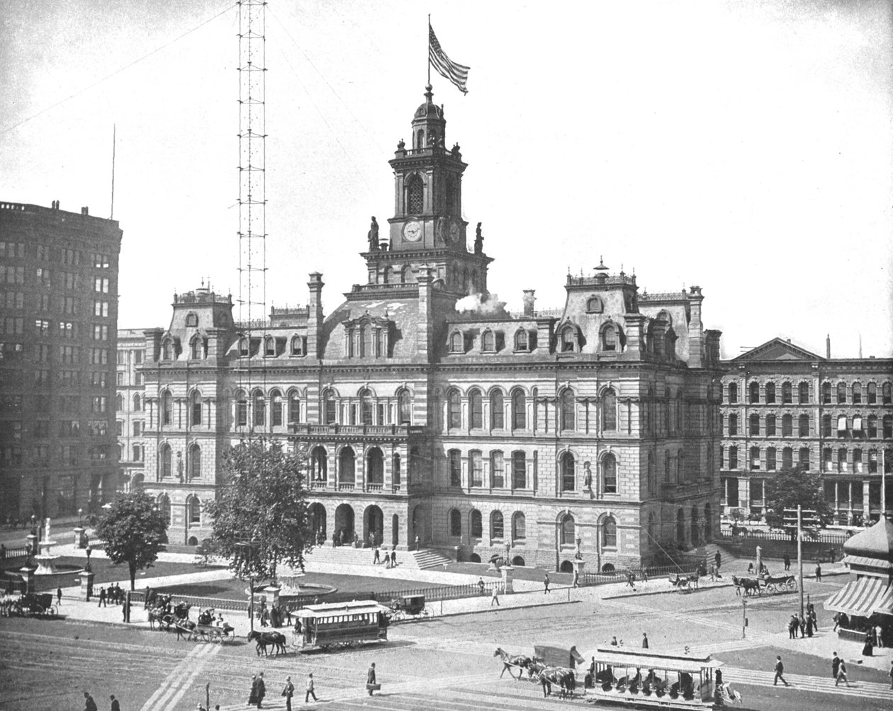 Városháza, Detroit, Michigan, USA, 1900. alkotó: Unbekannt