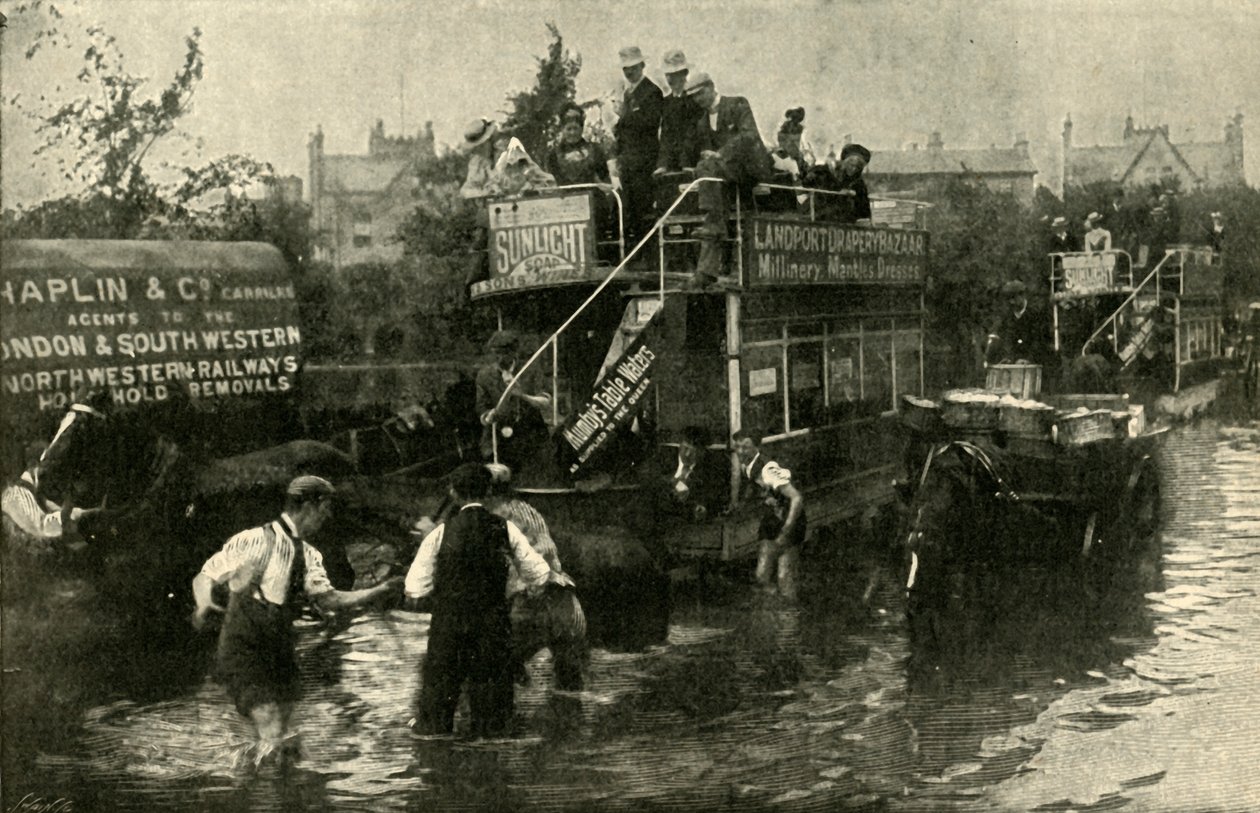 Clarendon Road, Southsea, Vihar után, 1901. alkotó: Unbekannt