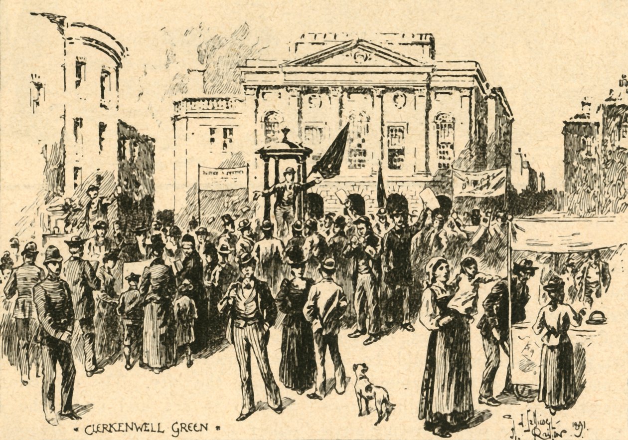 Clerkenwell Green, London, 1890. alkotó: Unbekannt