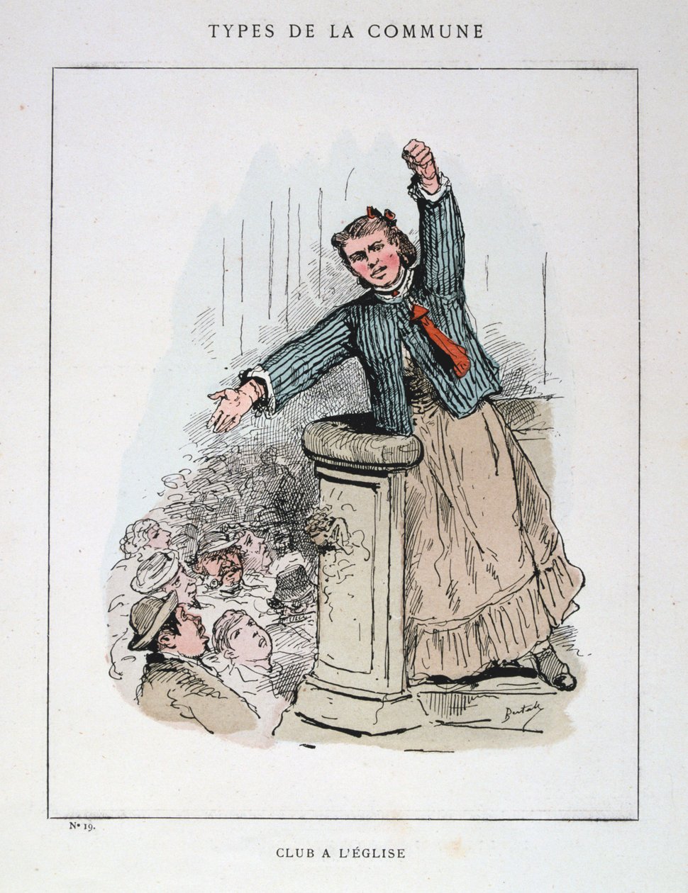 Club a lEglise, Paris Commune, 1871. alkotó: Unbekannt