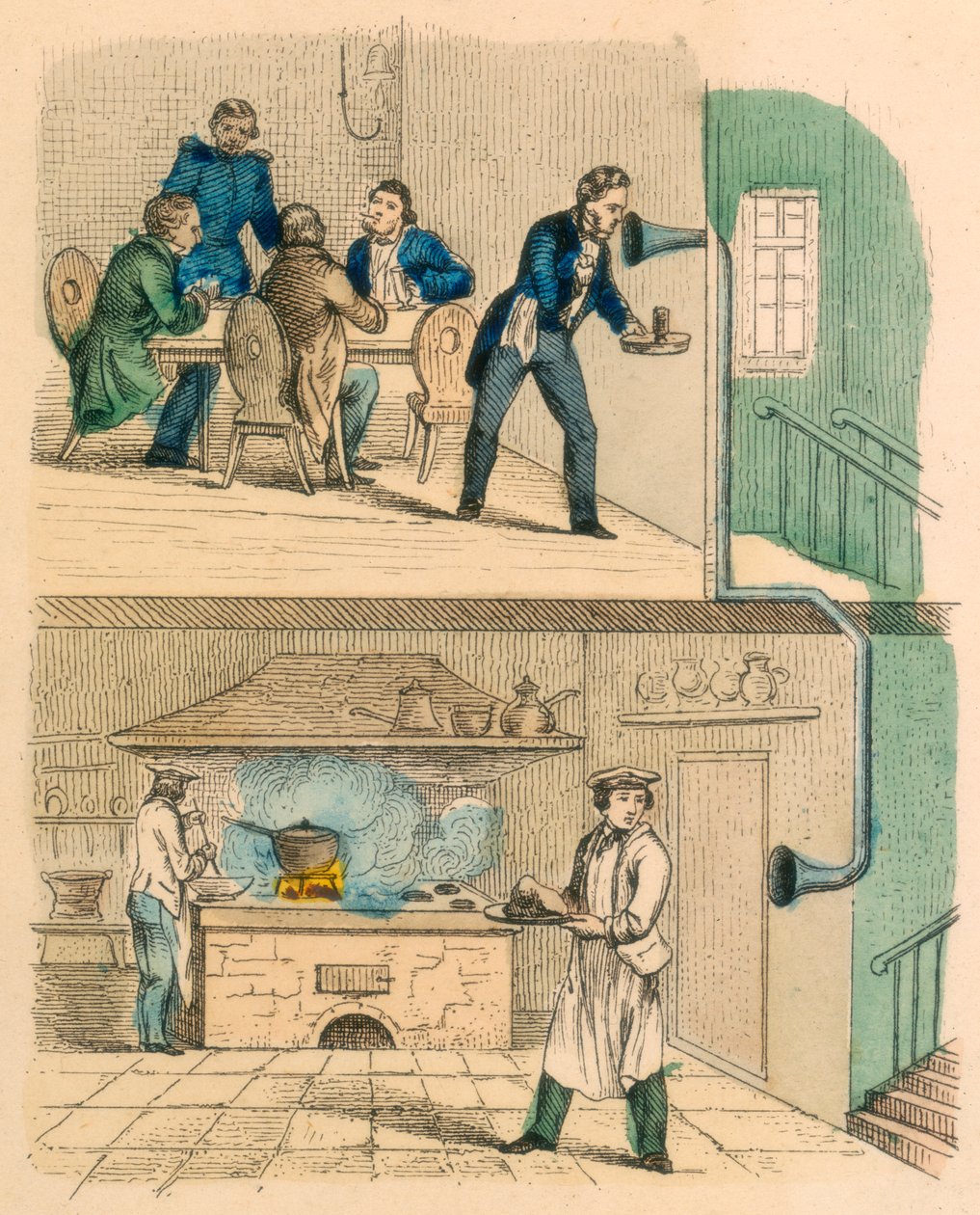 Kommunikáció beszédcsővel, c1850 alkotó: Unbekannt