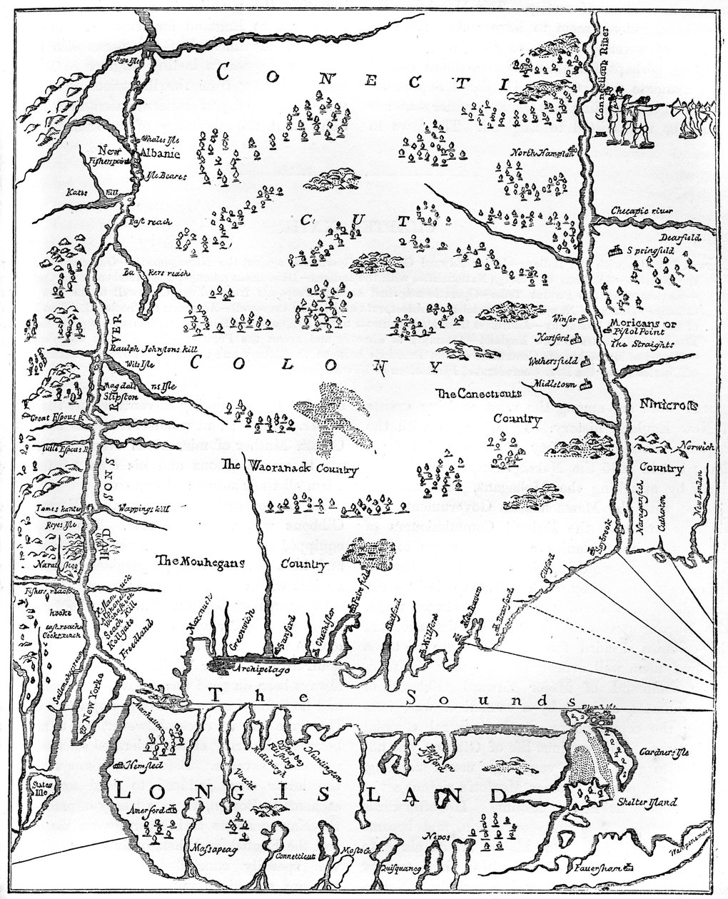 Connecticut, 17. század c1880 alkotó: Unbekannt