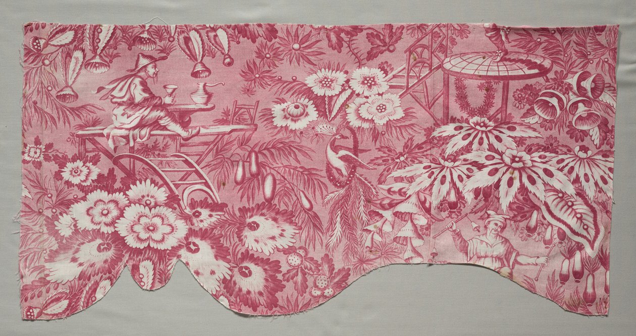 Rézlemezre nyomtatott textil, 1800-as évek eleje. alkotó: Unbekannt