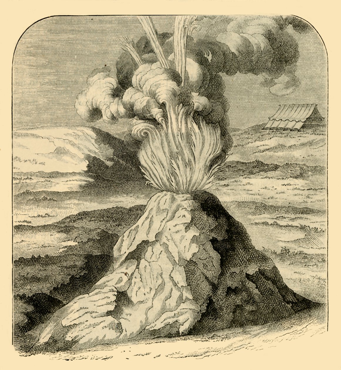 Cotopaxi kitörésben 1743-ban, 1881-ben. alkotó: Unbekannt