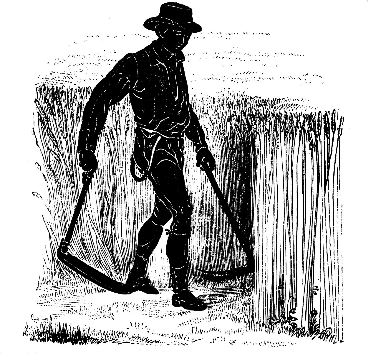Vetésforgó: aratás Hainault kaszával, 1855 alkotó: Unbekannt