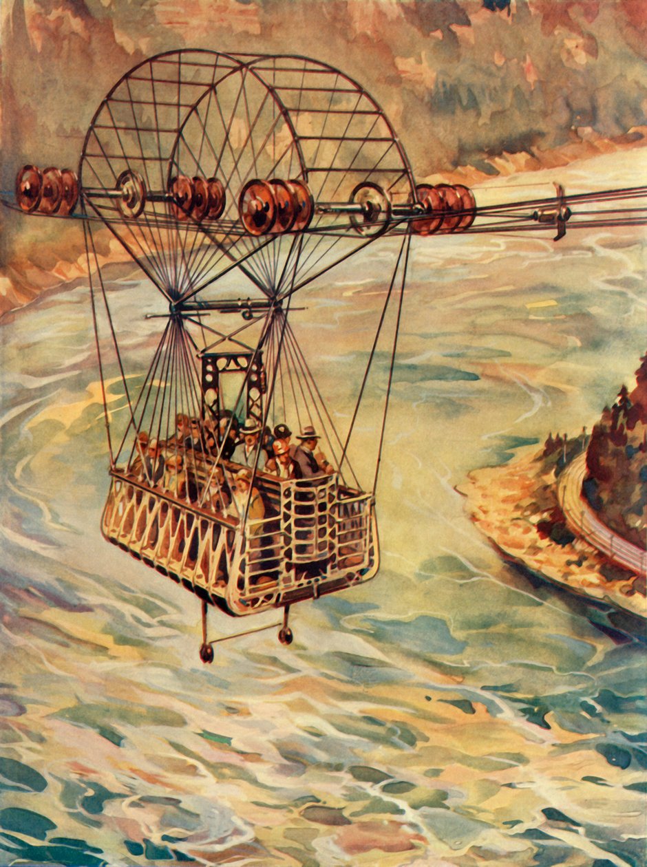 Átkelés a Niagara-vízesésen felvonóval, 1930. alkotó: Unbekannt