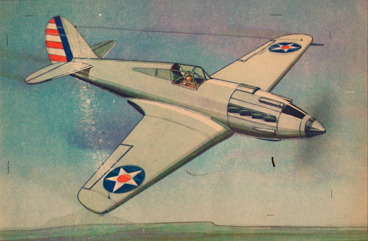 Curtis X.P.40 Fighter Monoplane, c1944. alkotó: Unbekannt