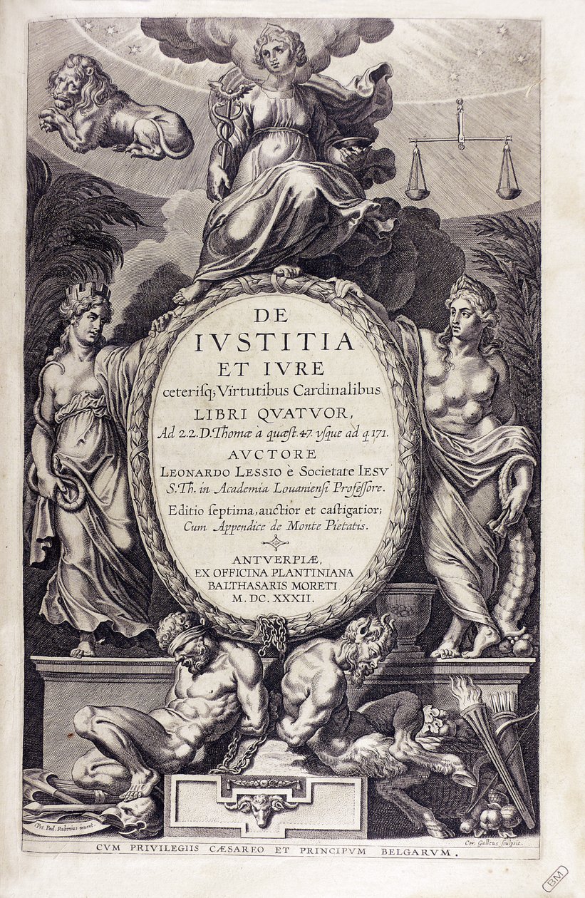 De iustitia et iure, Leonardus Lessius, 1632. alkotó: Unbekannt