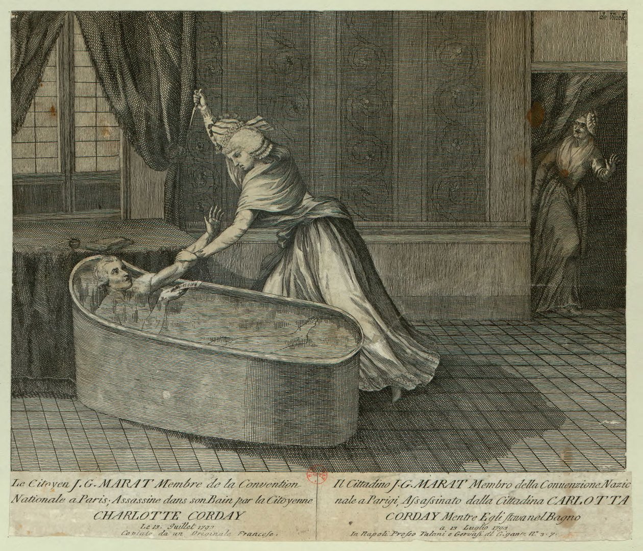 Marat halála, c. 1793. alkotó: Unbekannt