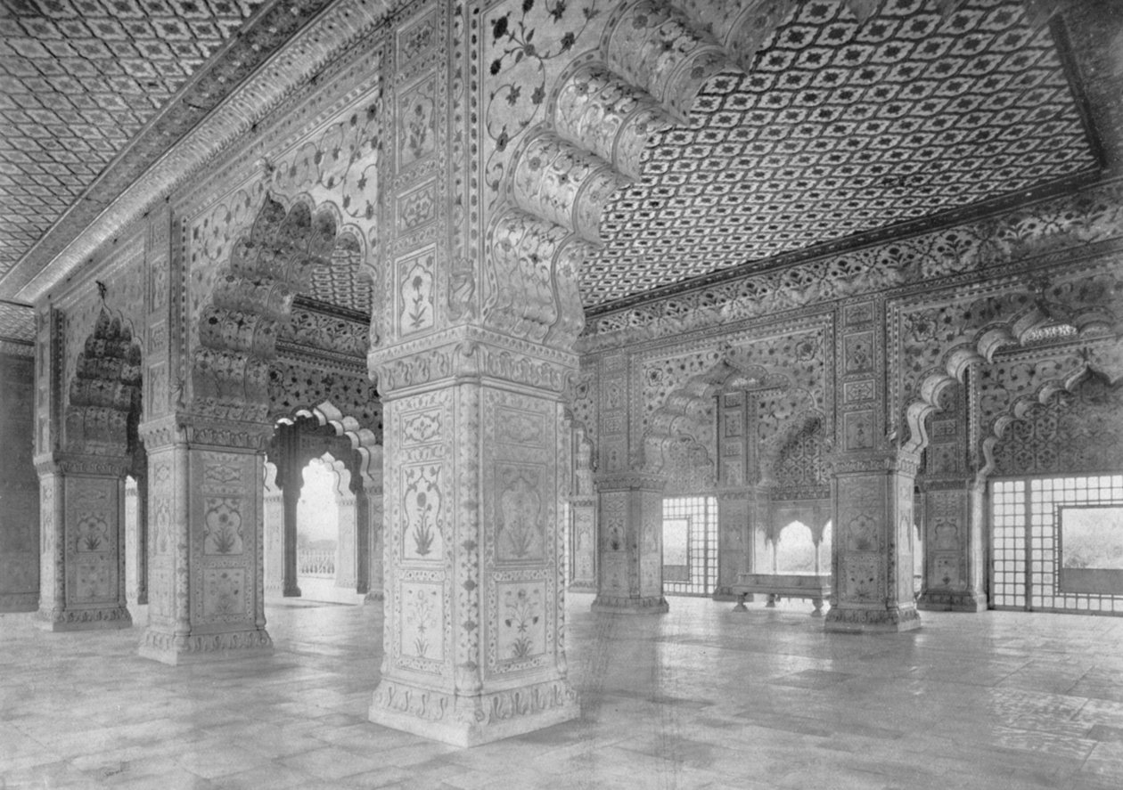 Delhi. A Dewan-i-Khas, 1910. alkotó: Unbekannt