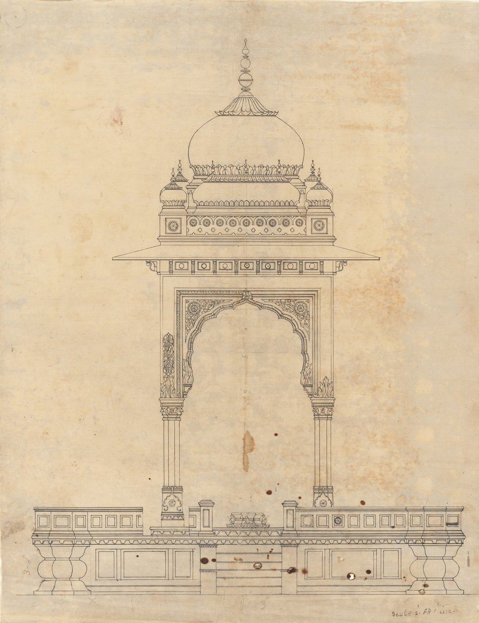 Kupolás pavilon, kb. 1830. alkotó: Unbekannt