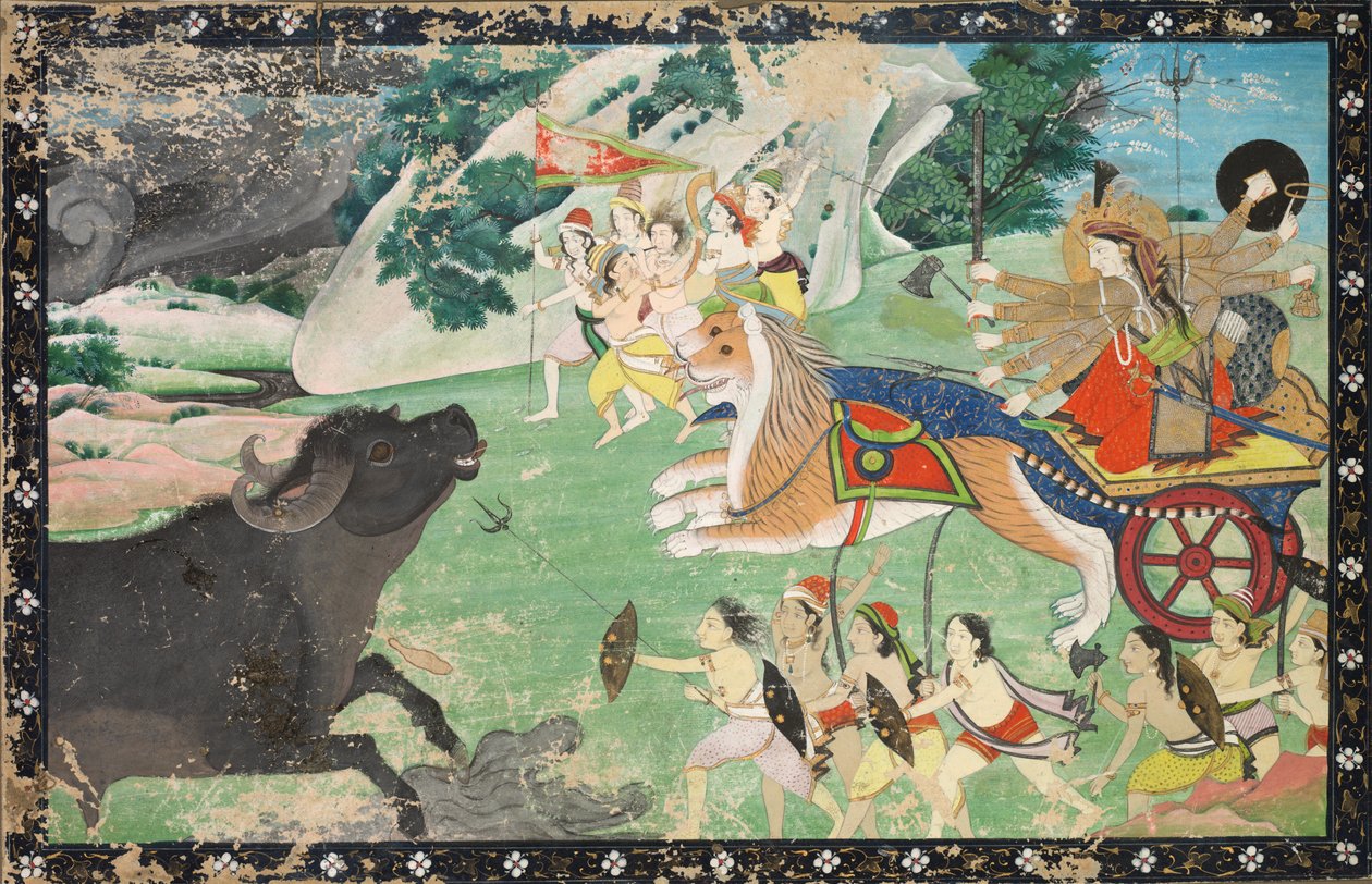 Durga Slaying Mahisha, c. 1830. alkotó: Unbekannt