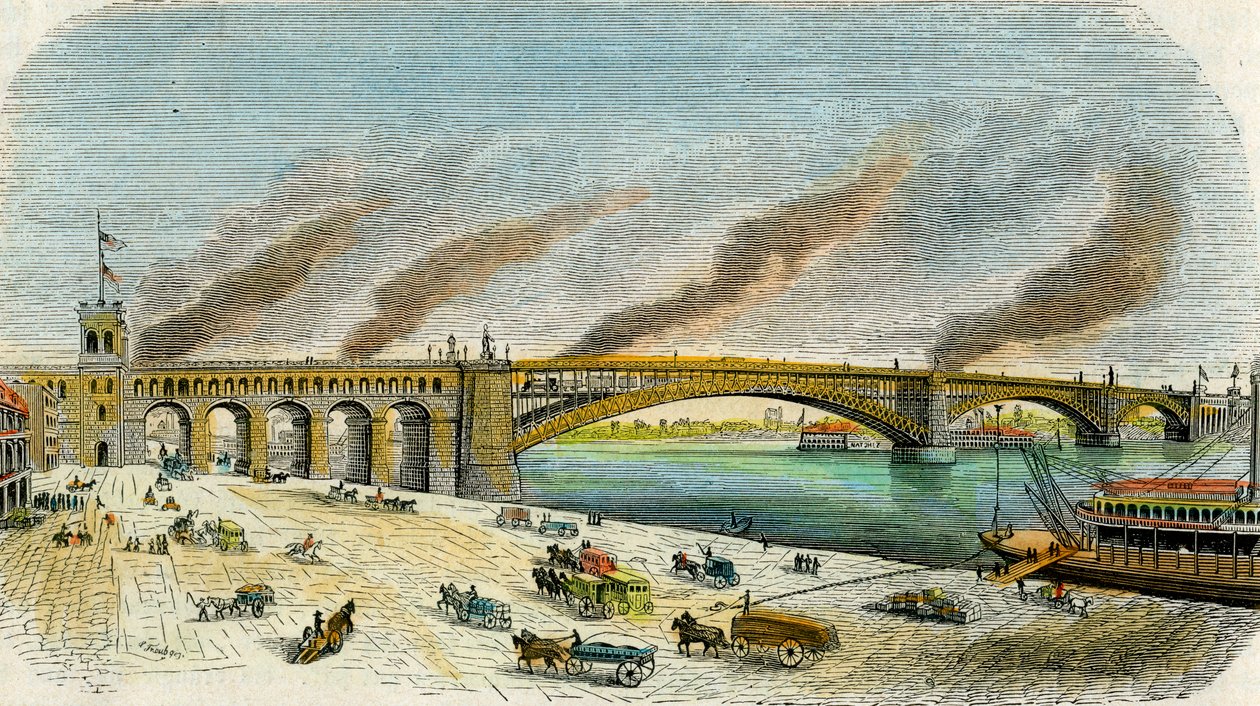 Eads Bridge, St Louis, Missouri, USA, 1874 alkotó: Unbekannt