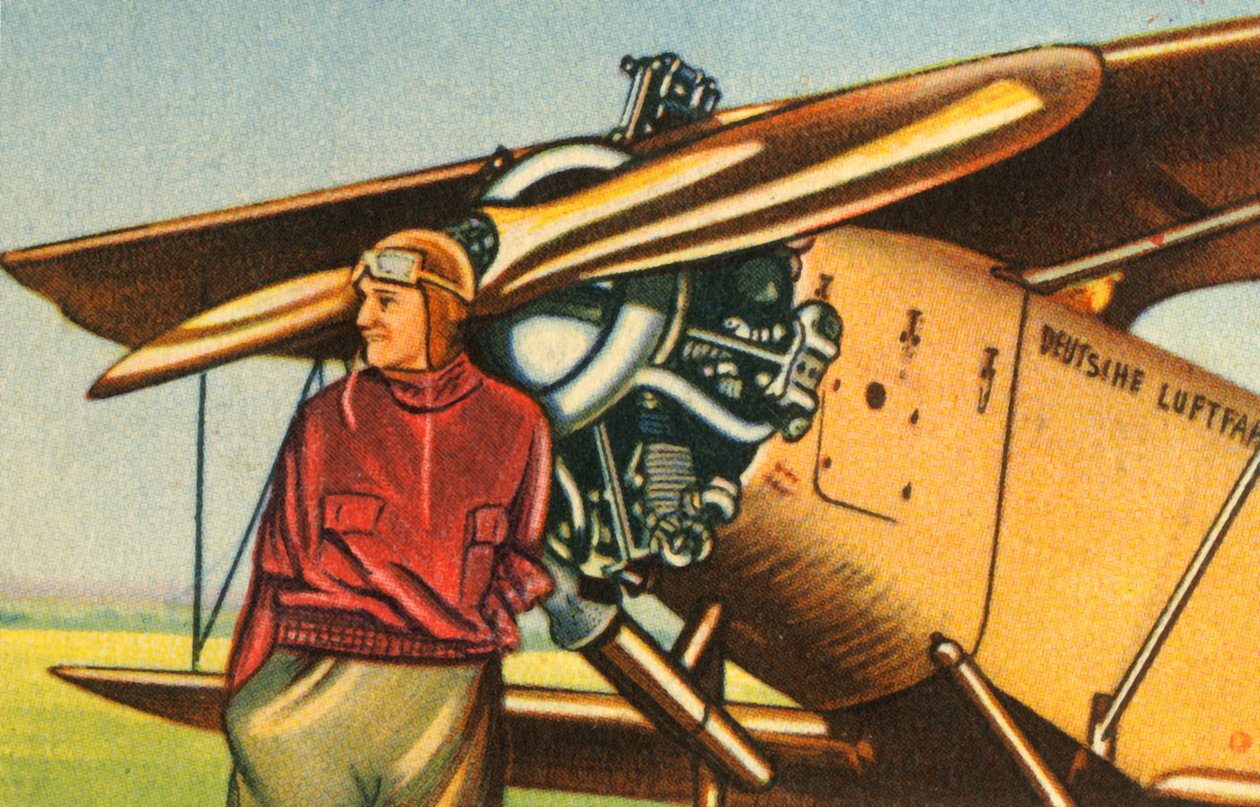 Elly Beinhorn a gépével, 1932. alkotó: Unbekannt