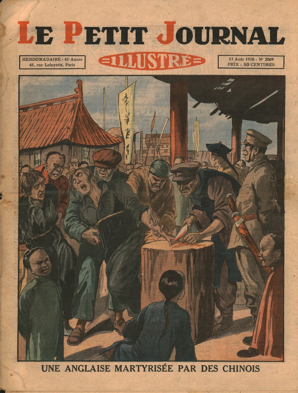 A kínaiak által mártírhalált halt angol nő, 1930. alkotó: Unbekannt