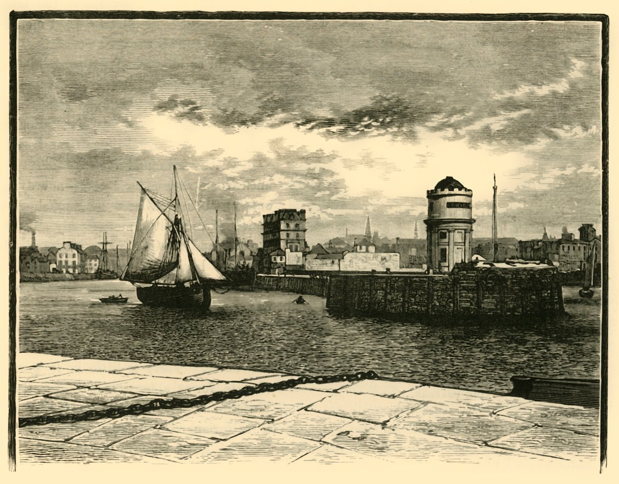 Douglas kikötő bejárata, 1898. alkotó: Unbekannt