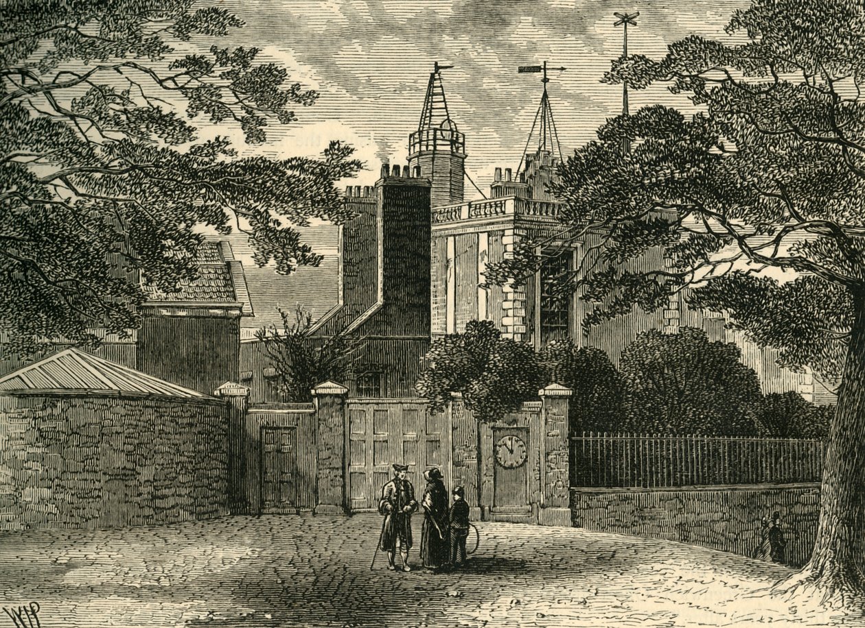A Greenwichi Obszervatórium bejárata 1840-ben, 1878 körül. alkotó: Unbekannt