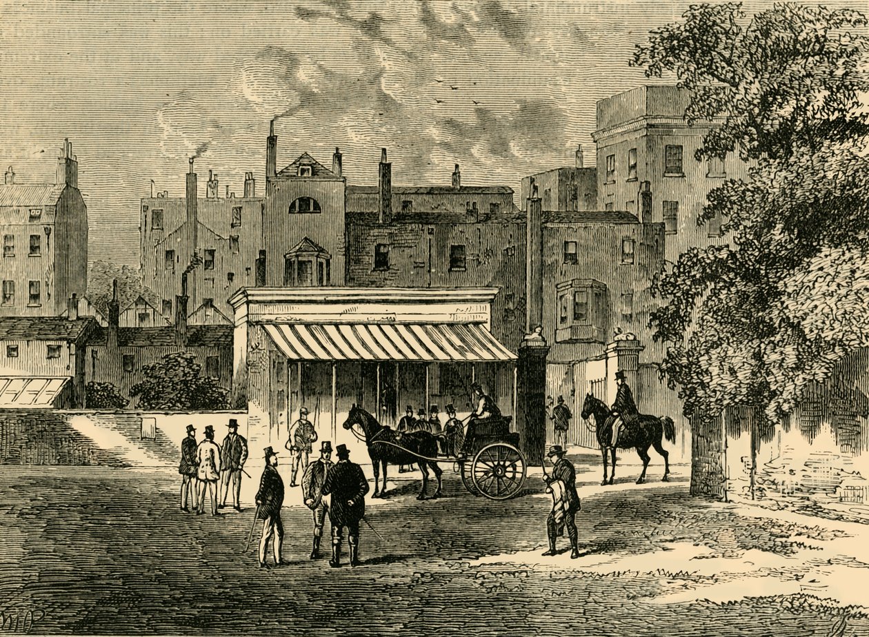 Old Tattersalls bejárata, 1876. alkotó: Unbekannt