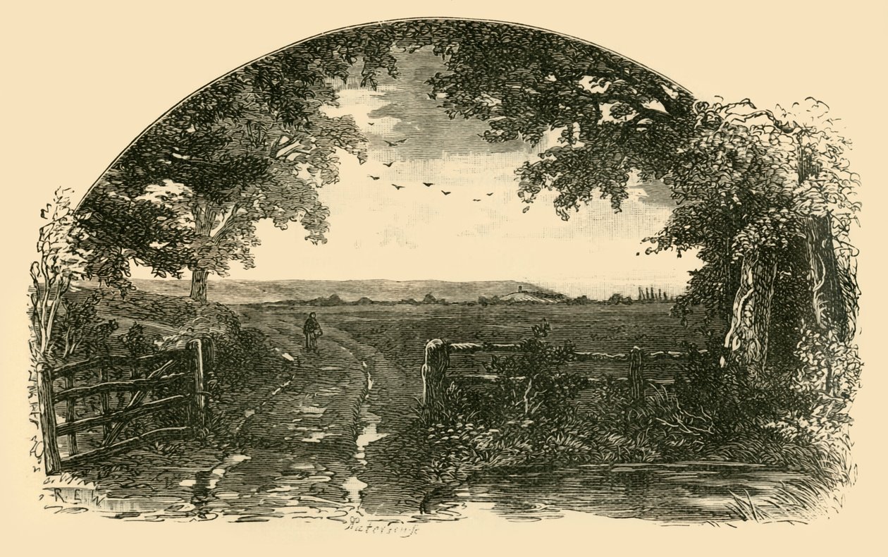 Sedgemoor bejárata Chedzoy felől, 1898. alkotó: Unbekannt