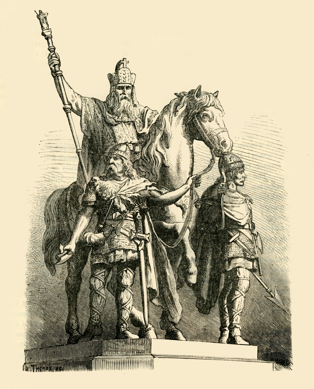 Nagy Károly lovas szobra, Párizs, 1890. alkotó: Unbekannt