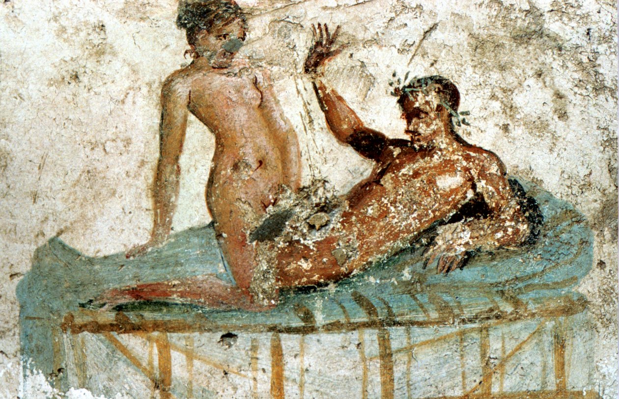 Erotikus falfestmény, Pompeii, Olaszország alkotó: Unbekannt