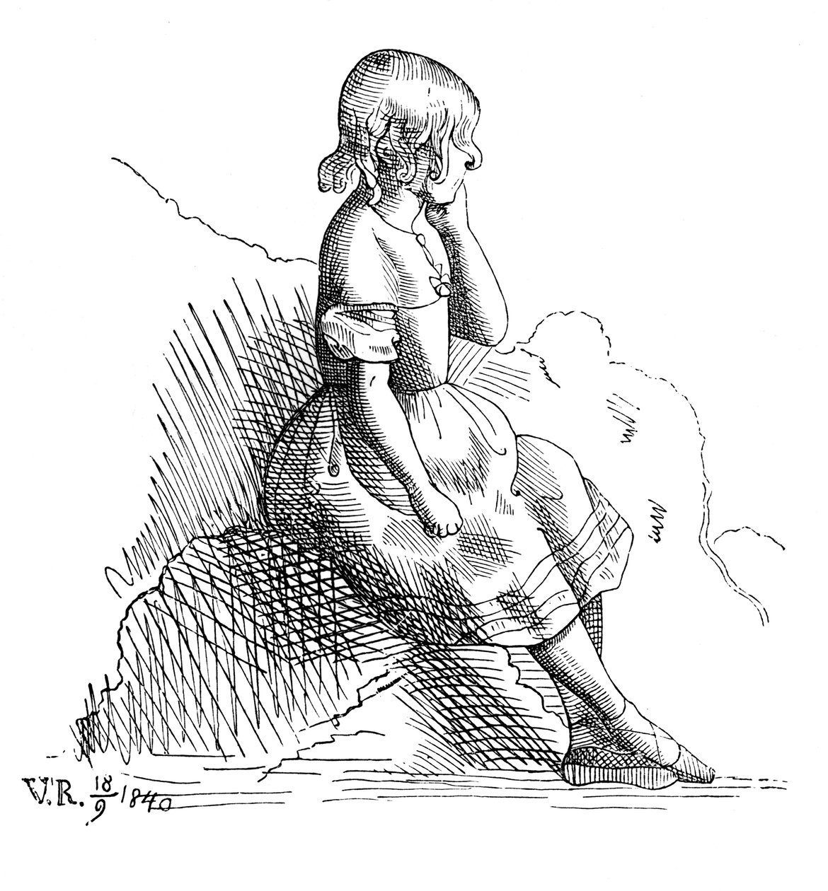 Viktória királynő rézkarca, 1840, 1900 alkotó: Unbekannt