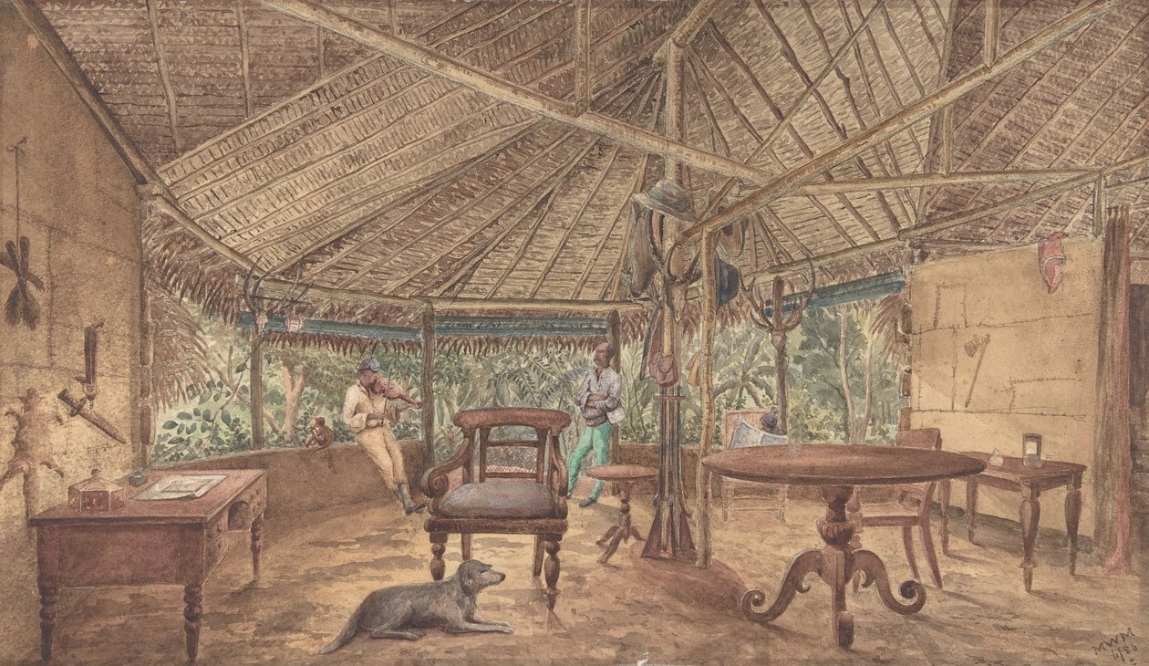 Európai férfiak egy afrikai dzsungelben, 1886. alkotó: Unbekannt