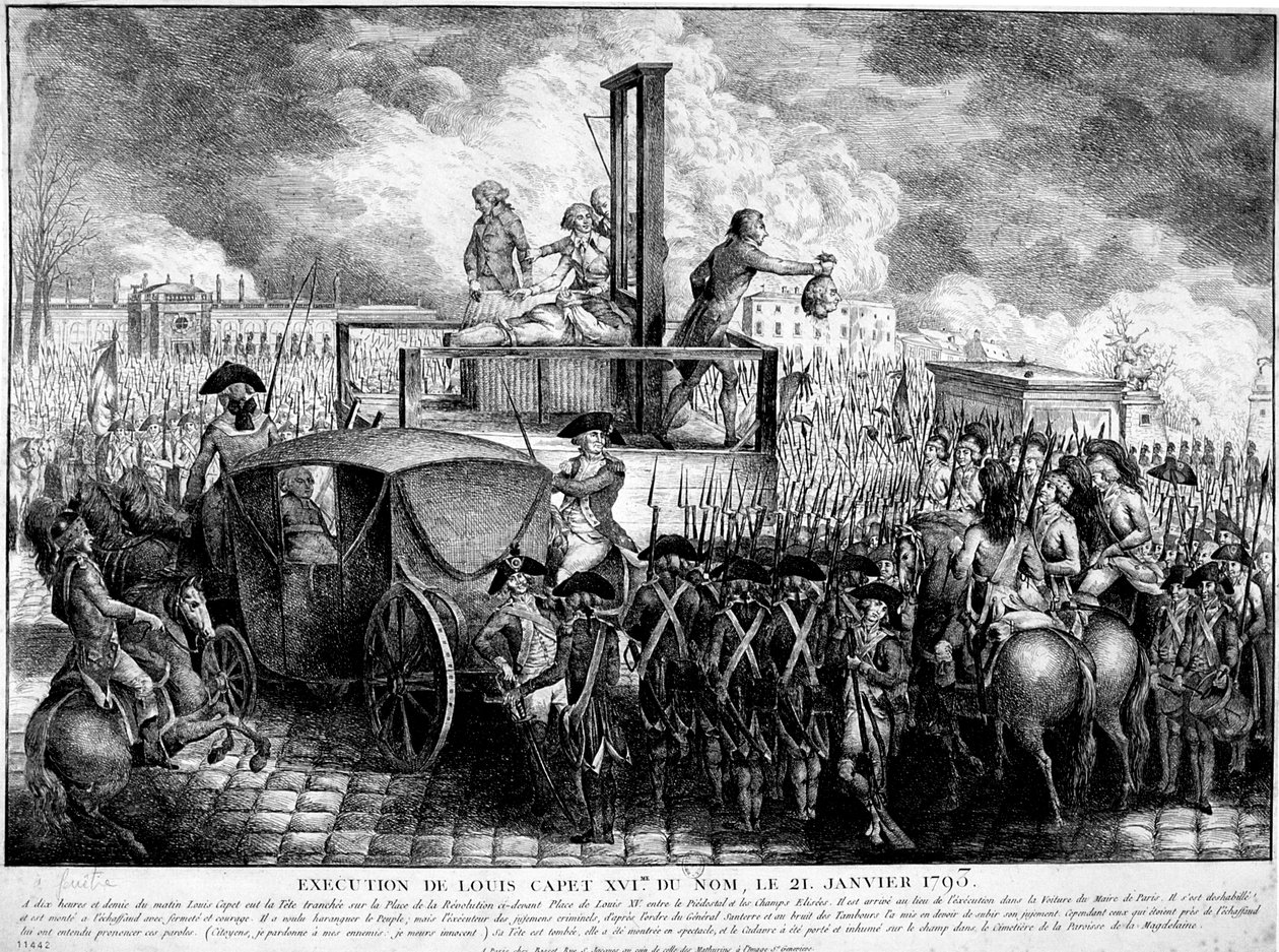XVI. Lajos kivégzése, 1793 alkotó: Unbekannt