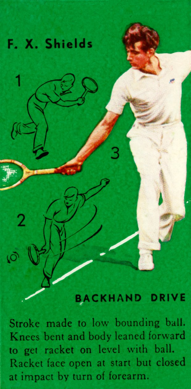 F. X. Shields – Backhand Drive, c1935. alkotó: Unbekannt
