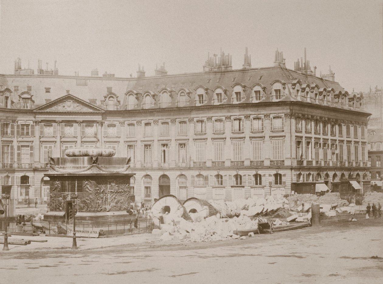 Ledőlt oszlop, Place Vendome, Párizs, 1871 alkotó: Unbekannt