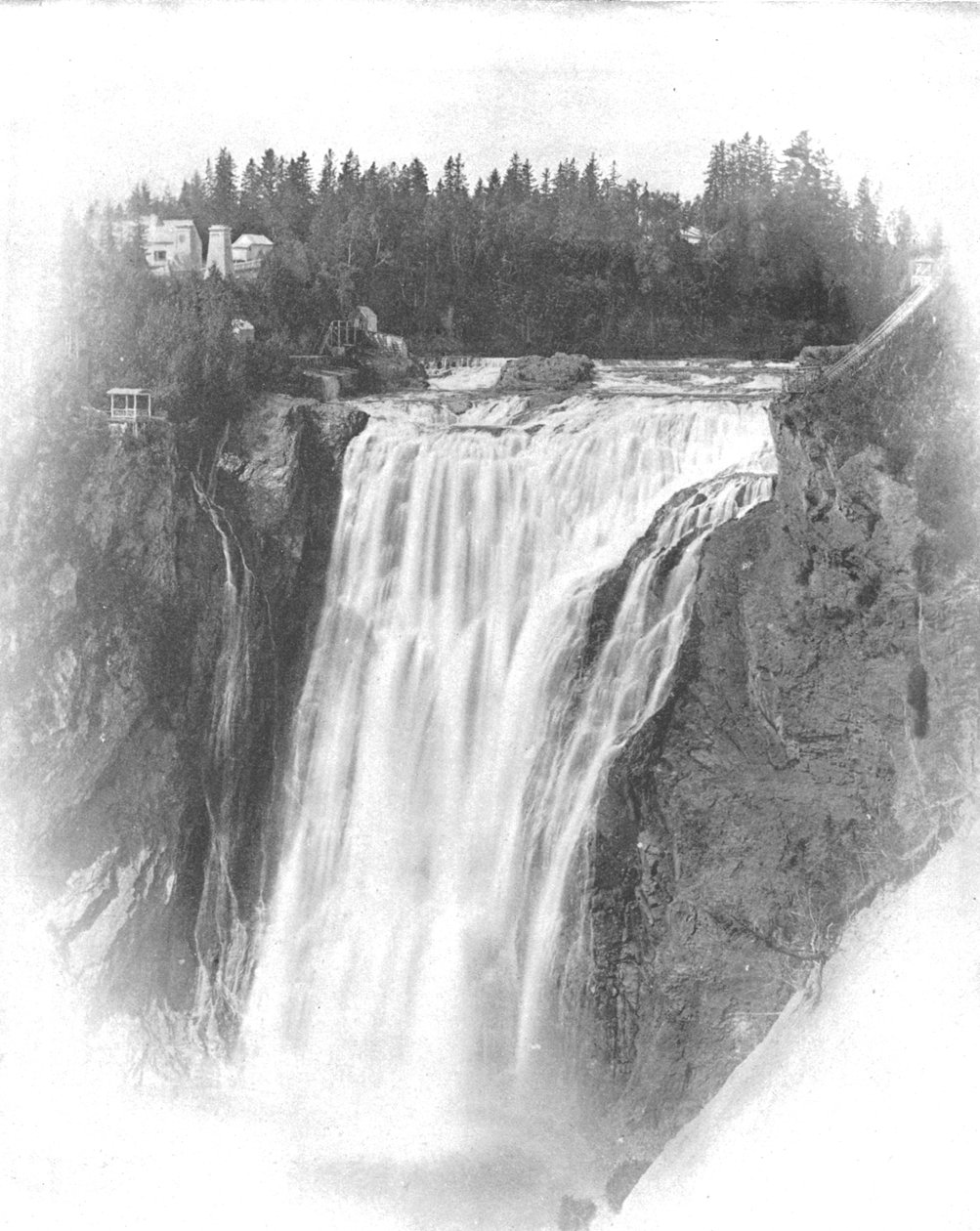 Falls of Montmorency, Quebec, Kanada, 1900 körül. alkotó: Unbekannt