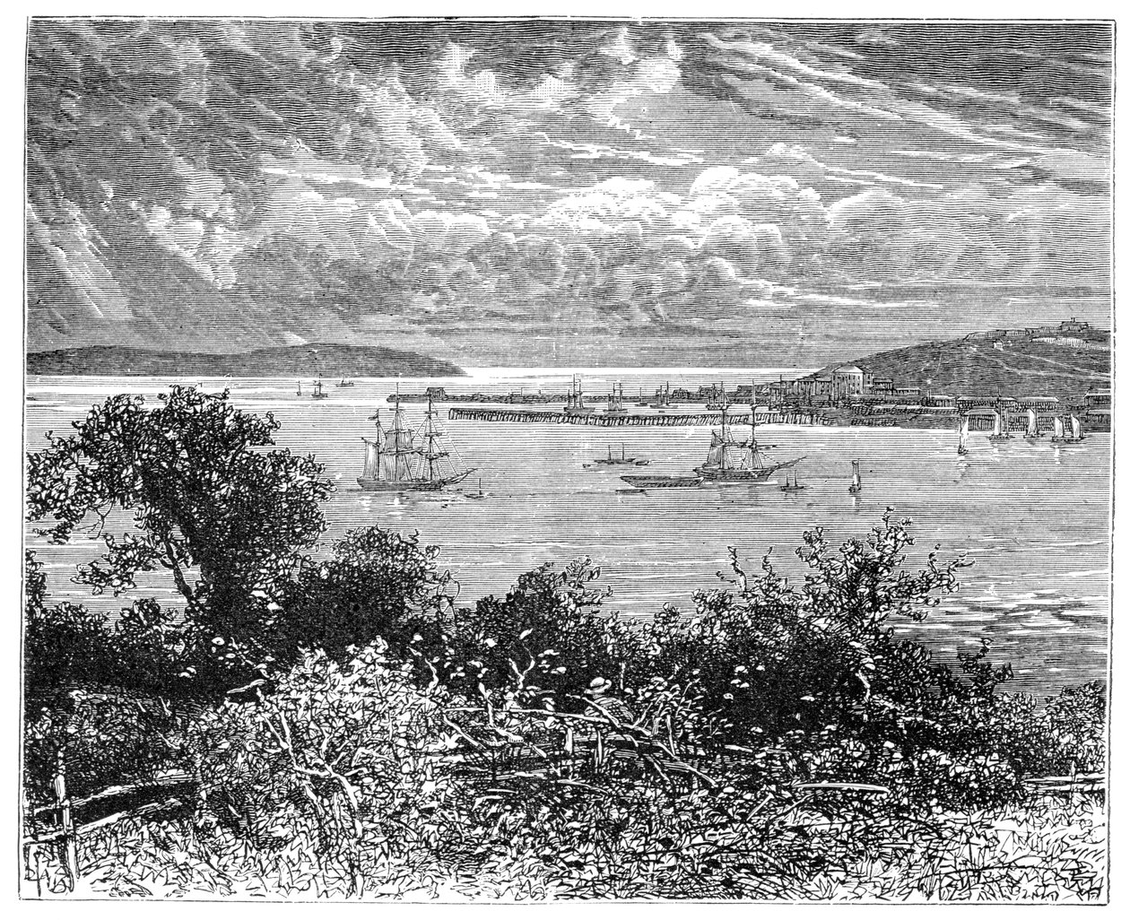 Falmouth Harbour, Cornwall, Anglia, 1900 alkotó: Unbekannt