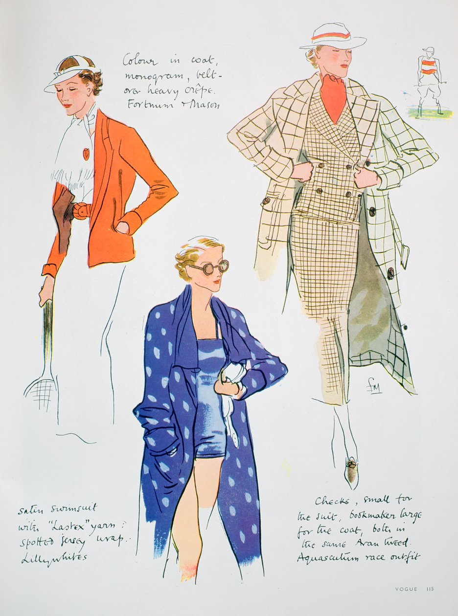 Divatillusztráció, 1935 alkotó: Unbekannt
