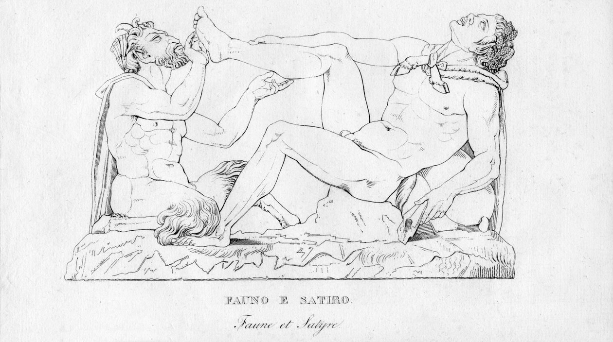Fauno E Satiro Faun és Satyr, 1850 alkotó: Unbekannt